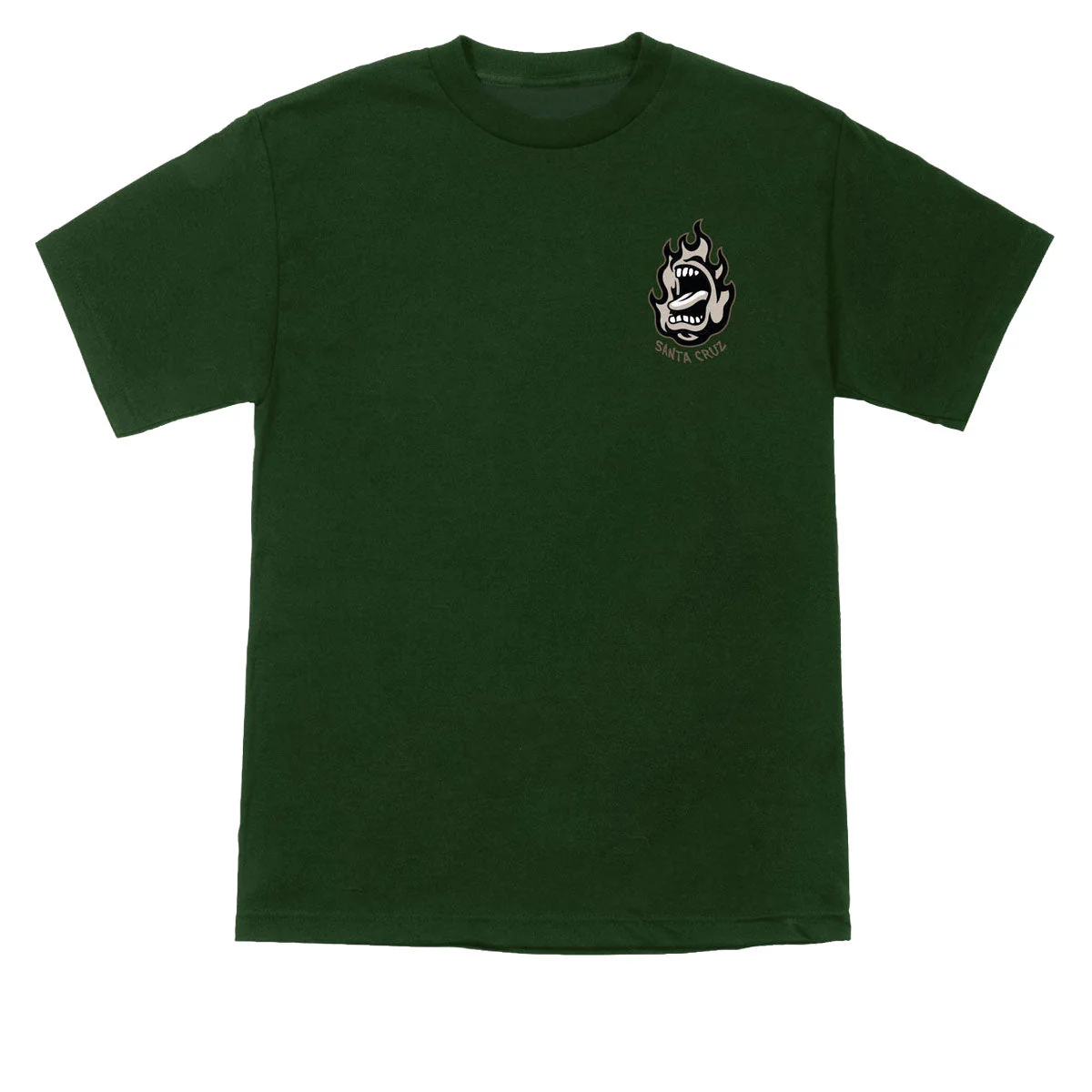 Santa Cruz Screaming Fire Oval T-Shirt - Forest - Image 2