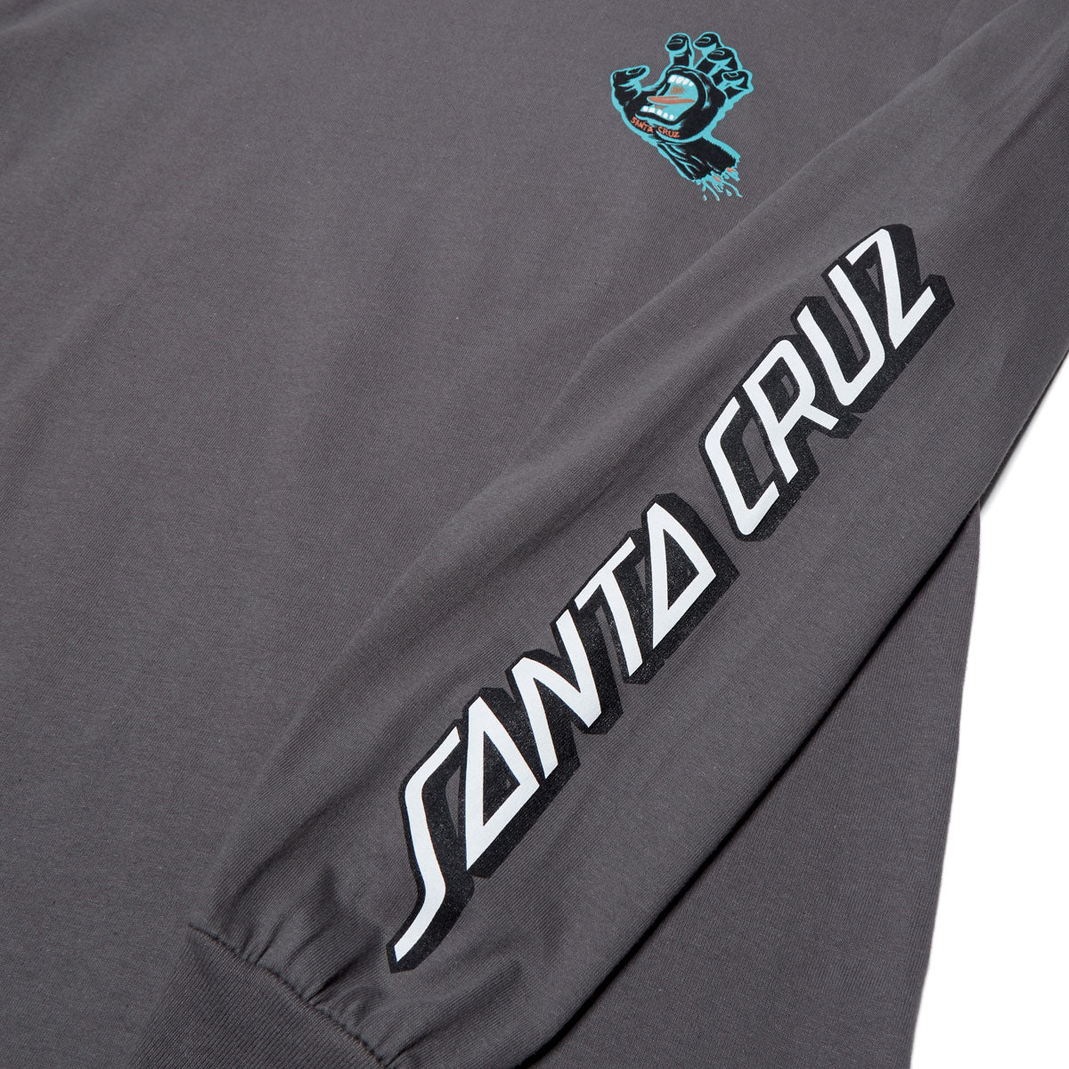 Santa Cruz Screaming Hand Long Sleeve T-Shirt - Charcoal/True Glow - Image 3