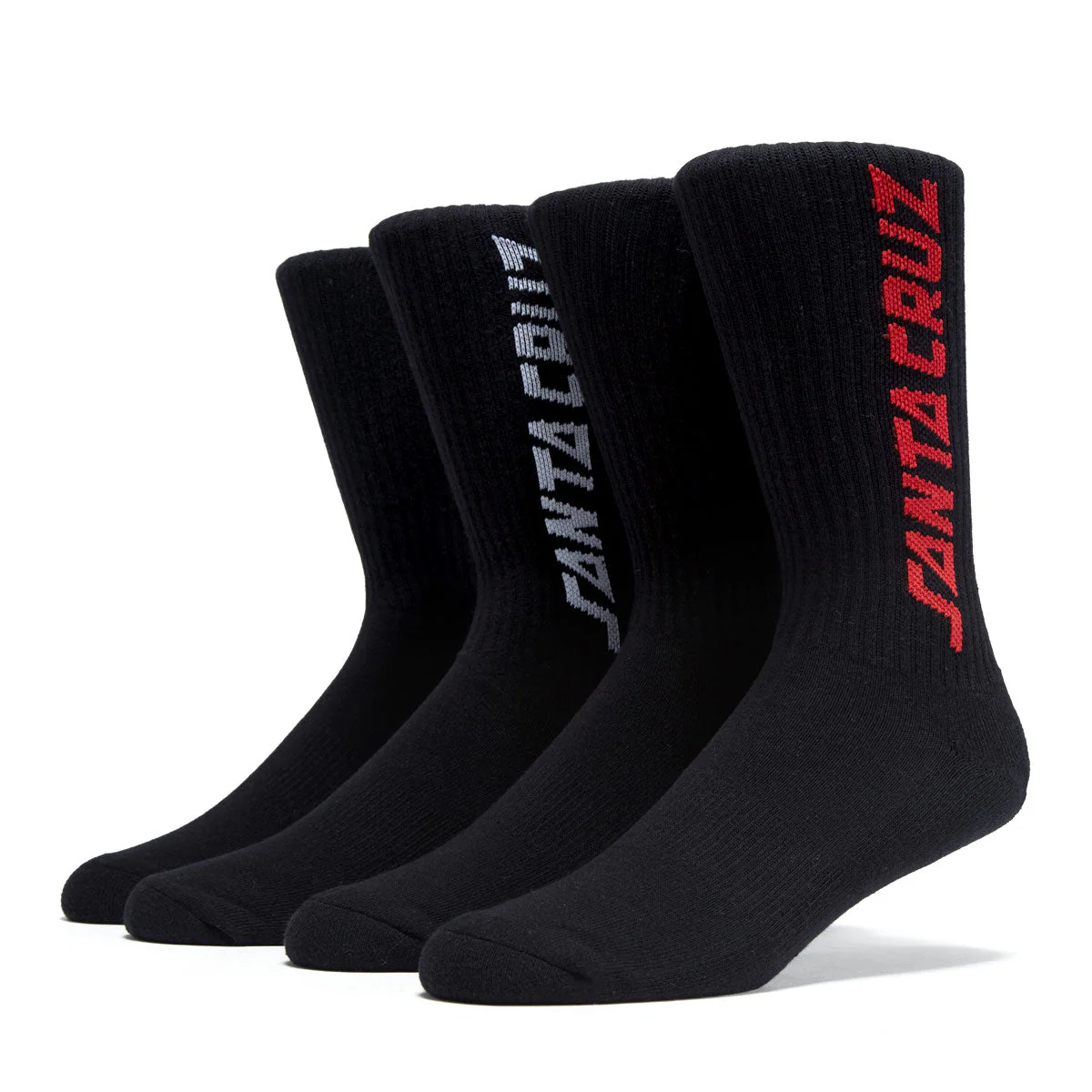 Santa Cruz Solid Strip 2 Pack Of Socks - Black Multi