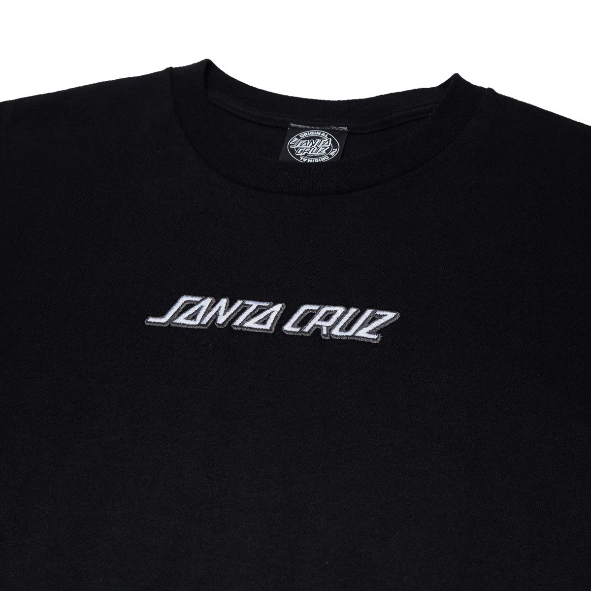Santa Cruz Strip Embroidered T-Shirt - Black - Image 2