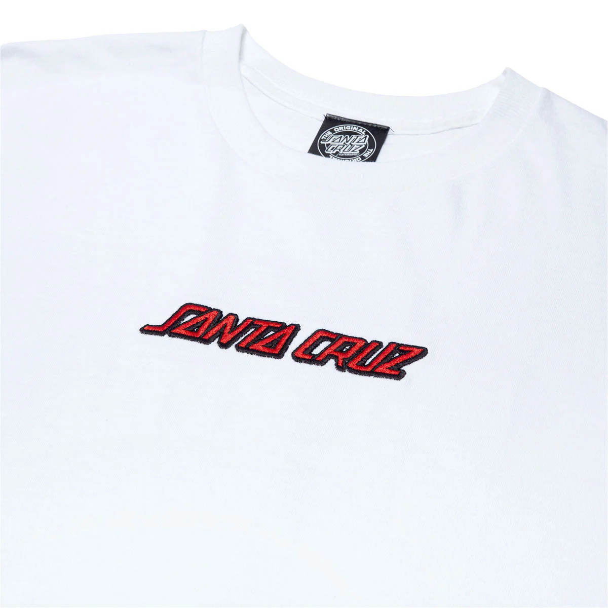 Santa Cruz Strip Embroidered T-Shirt - White - Image 2