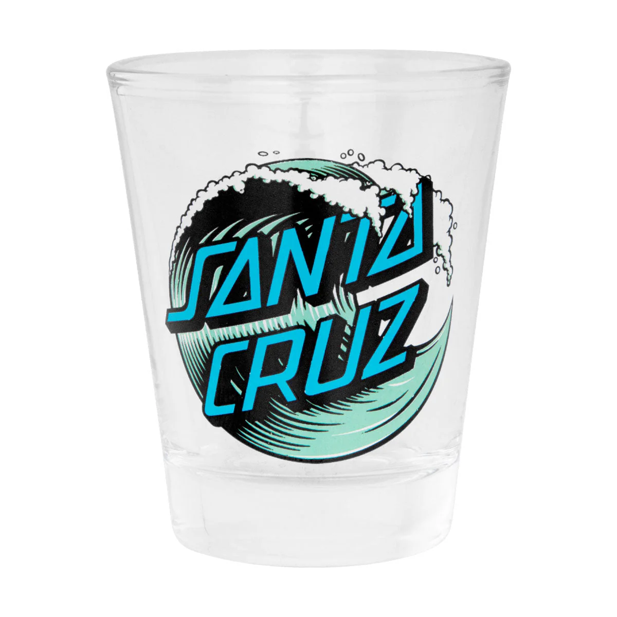 Santa Cruz Wave Dot 2oz Shot Glass - Clear
