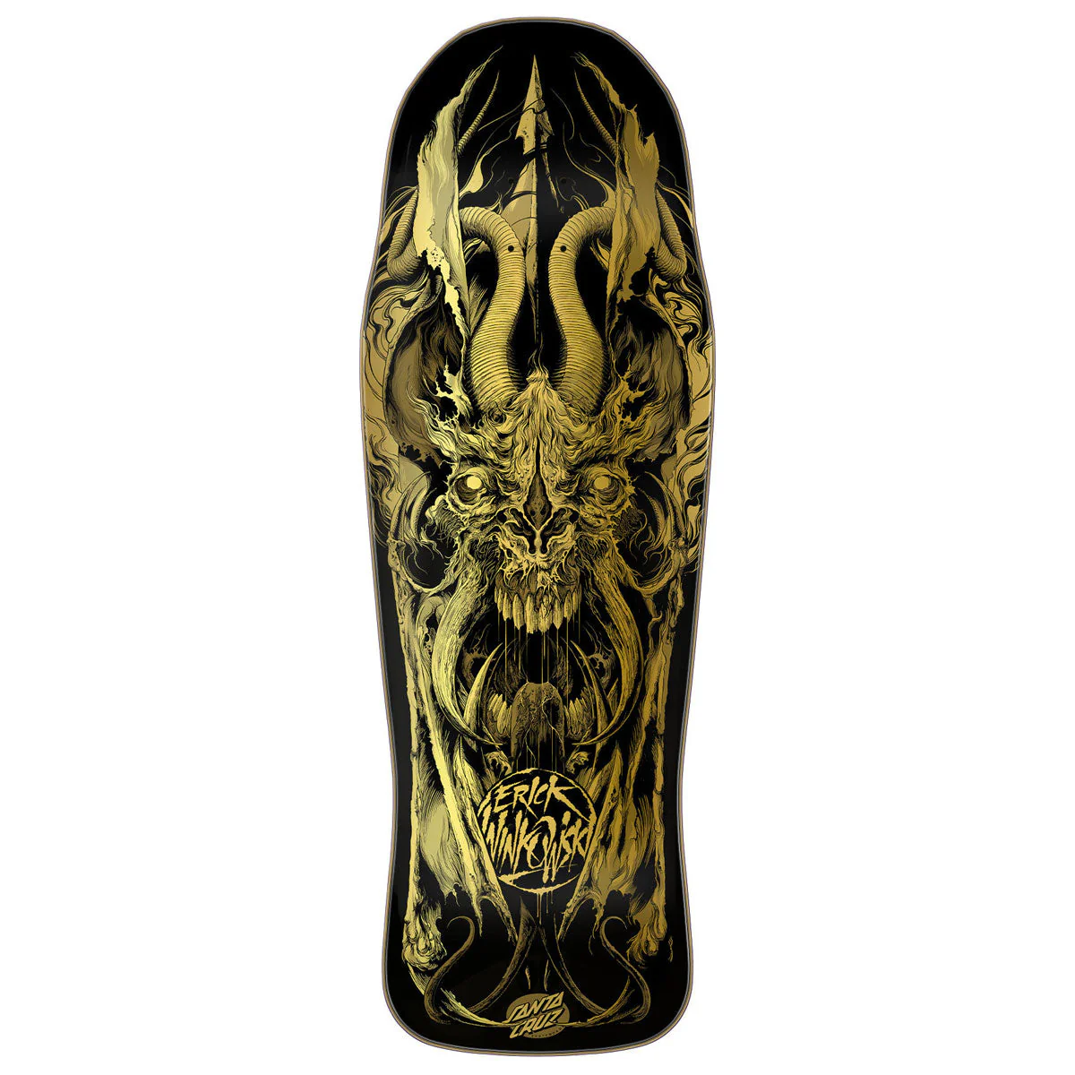 Santa Cruz Winkowski Primeval Gold Pro Shaped Skateboard Deck - 10.34"