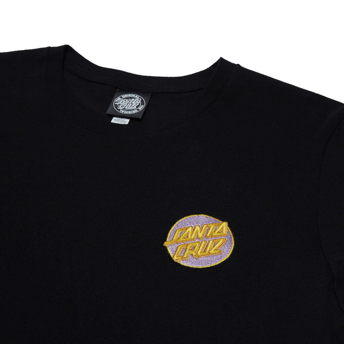 Santa Cruz Womens Cruz Embroidered Relaxed T-Shirt - Black - Image 2