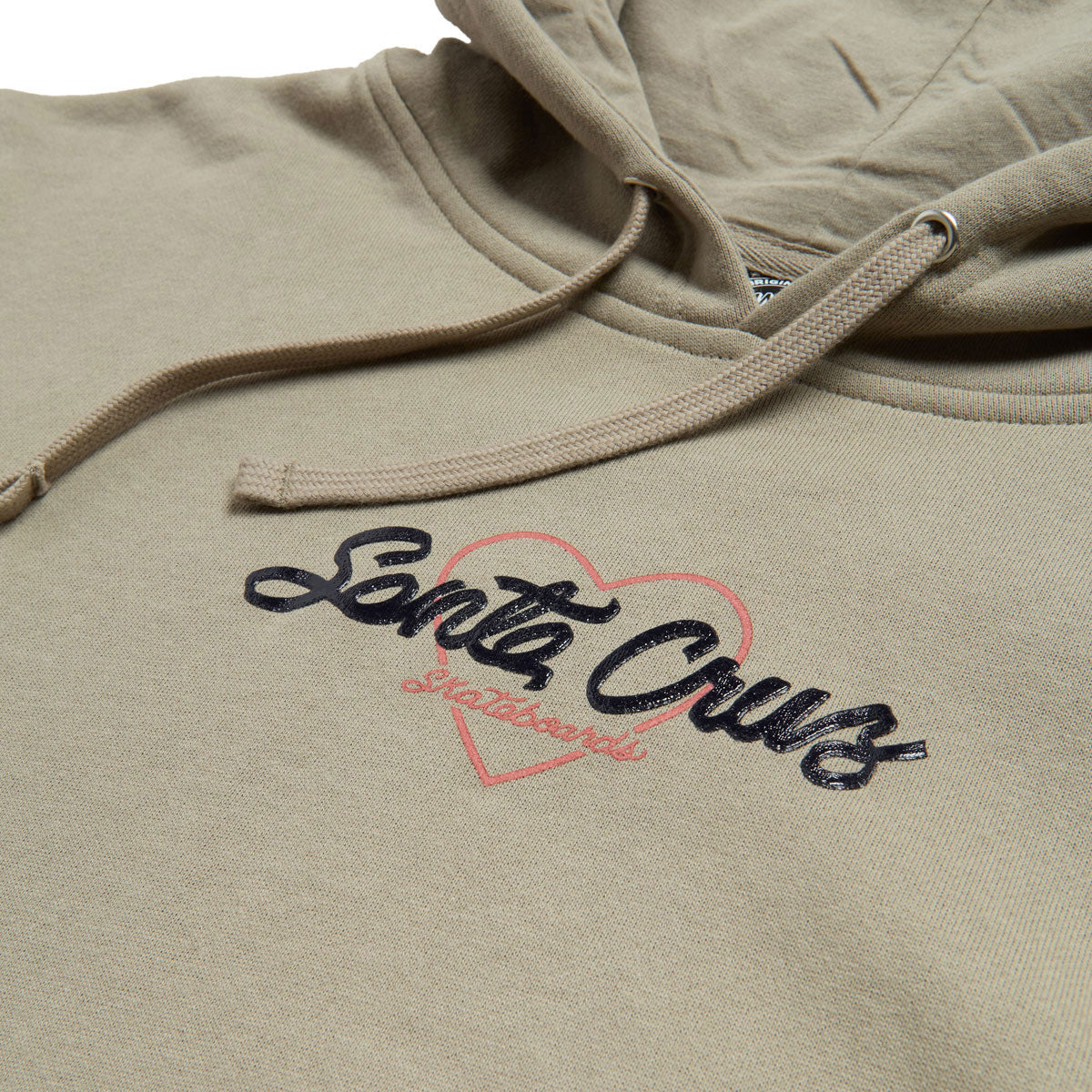 Santa Cruz Womens Love Script Center Hoodie - Cement - Image 2