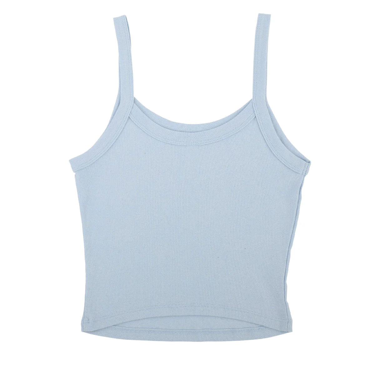 Santa Cruz Womens Opus Dot Stripes Front Crop Tank Top - Solid Baby Blue Blend - Image 2
