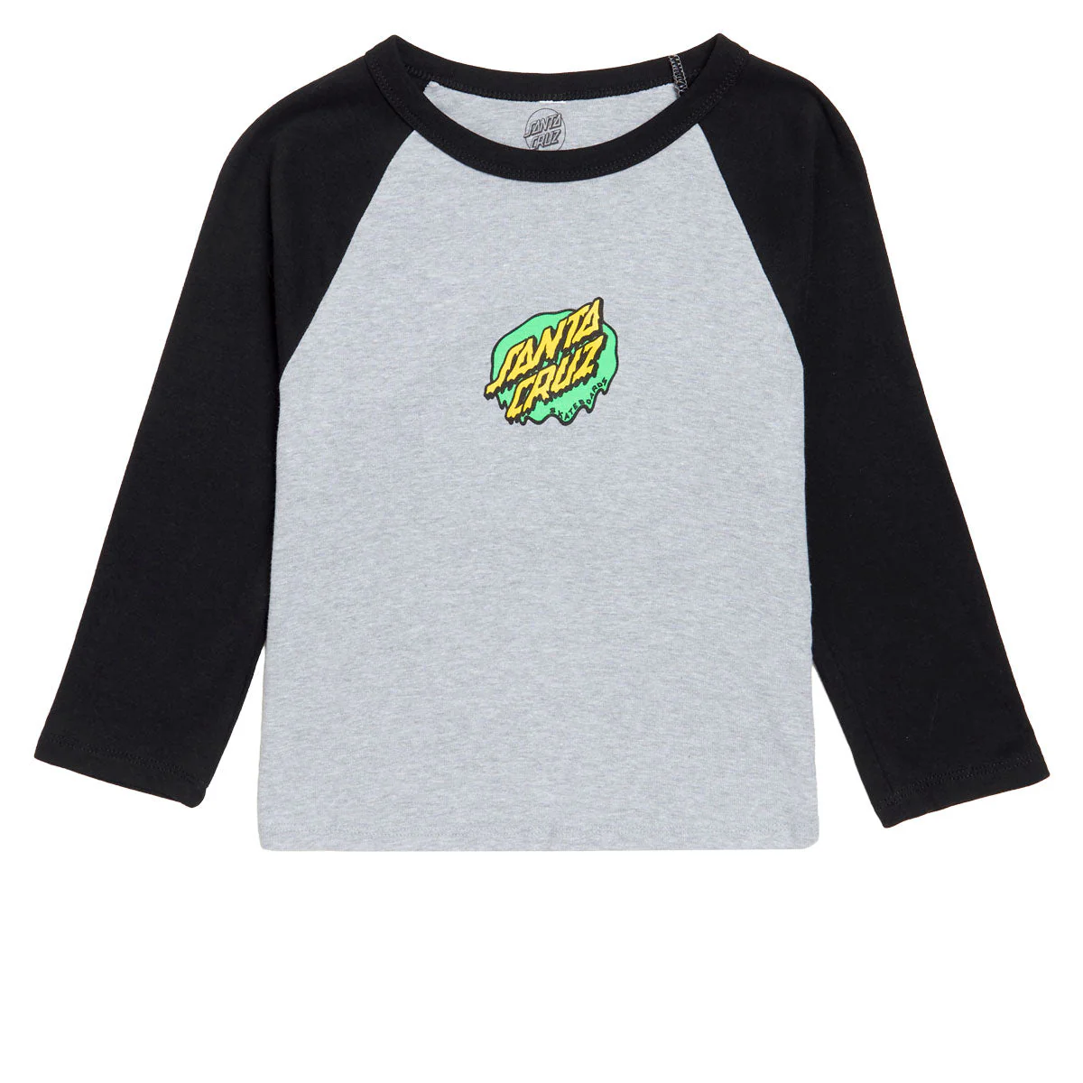 Santa Cruz Womens Slime Dot 3/4 Sleeve T-Shirt - Athletic Heather/Black