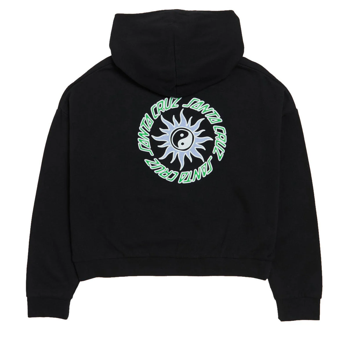 Santa Cruz Womens Sol Spiral Center Cropped Hoodie - Black - Image 2