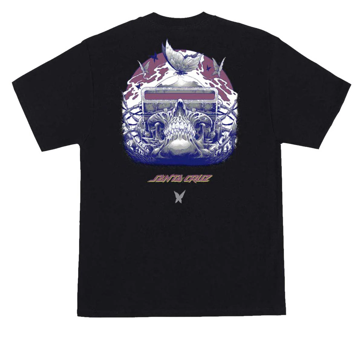 Santa Cruz Wooten Cyber Skull T-Shirt - Black