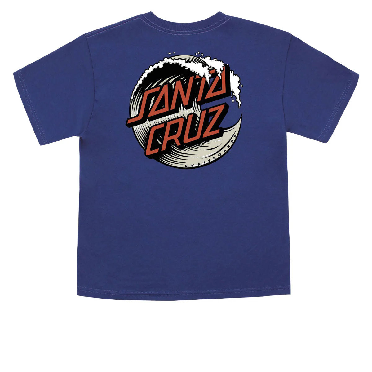 Santa Cruz Youth Wave Dot T-Shirt - Cobalt/Dust - Image 2