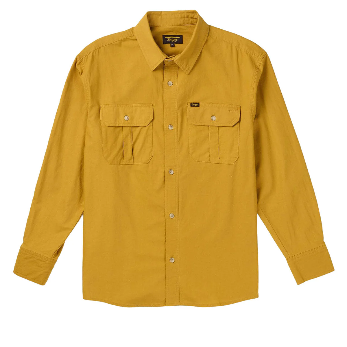 Seager Chief Long Sleeve Over Shirt - Washed Amber Gold