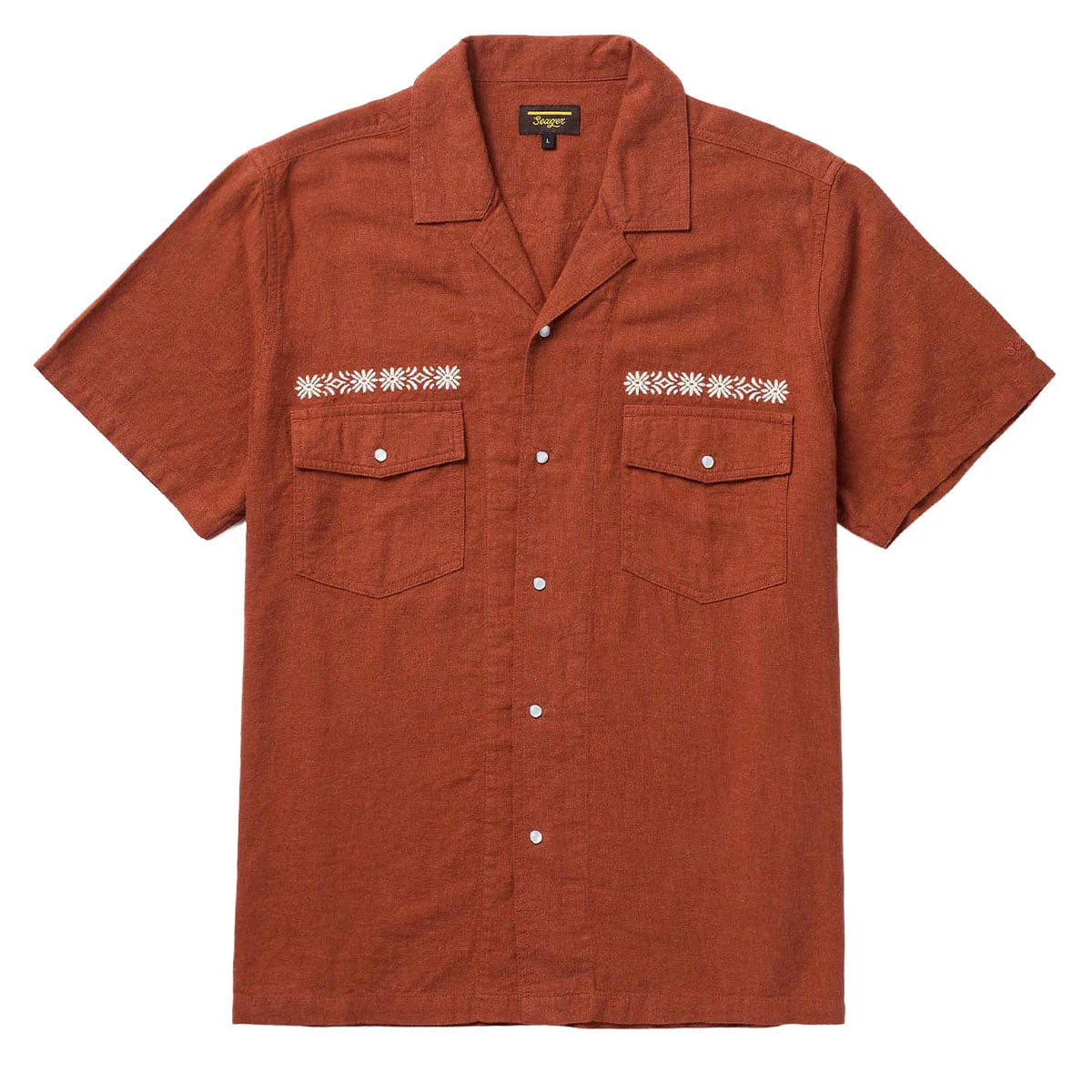 Seager Whippersnapper Embroidered Shirt - Red Clay