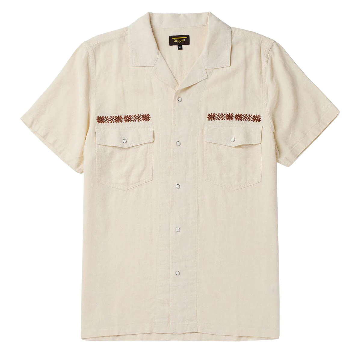 Seager Whippersnapper Embroidered Shirt - White Wash