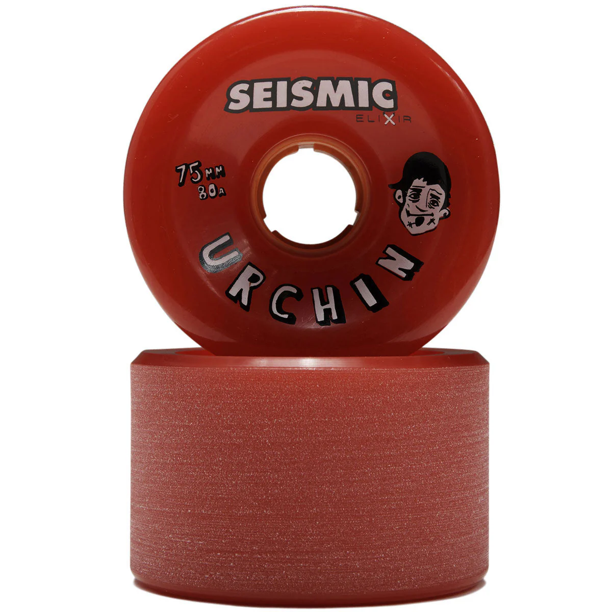 Seismic Urchin 80a Longboard Wheels - Red Elixir - 75mm - Image 2
