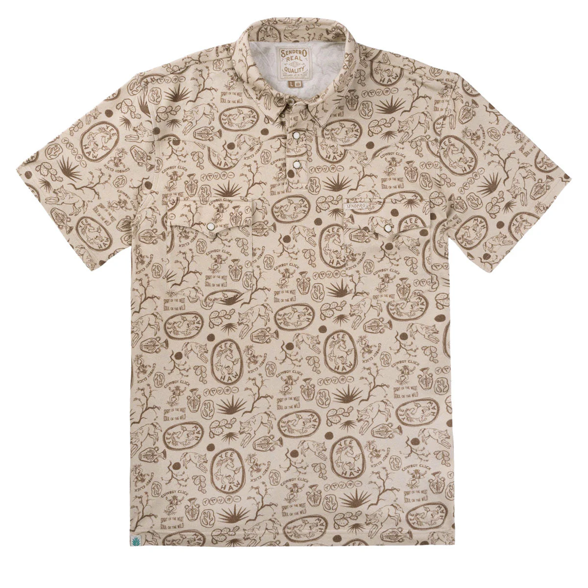 Sendero Cantina Polo Shirt - Haw Yee Tan Print