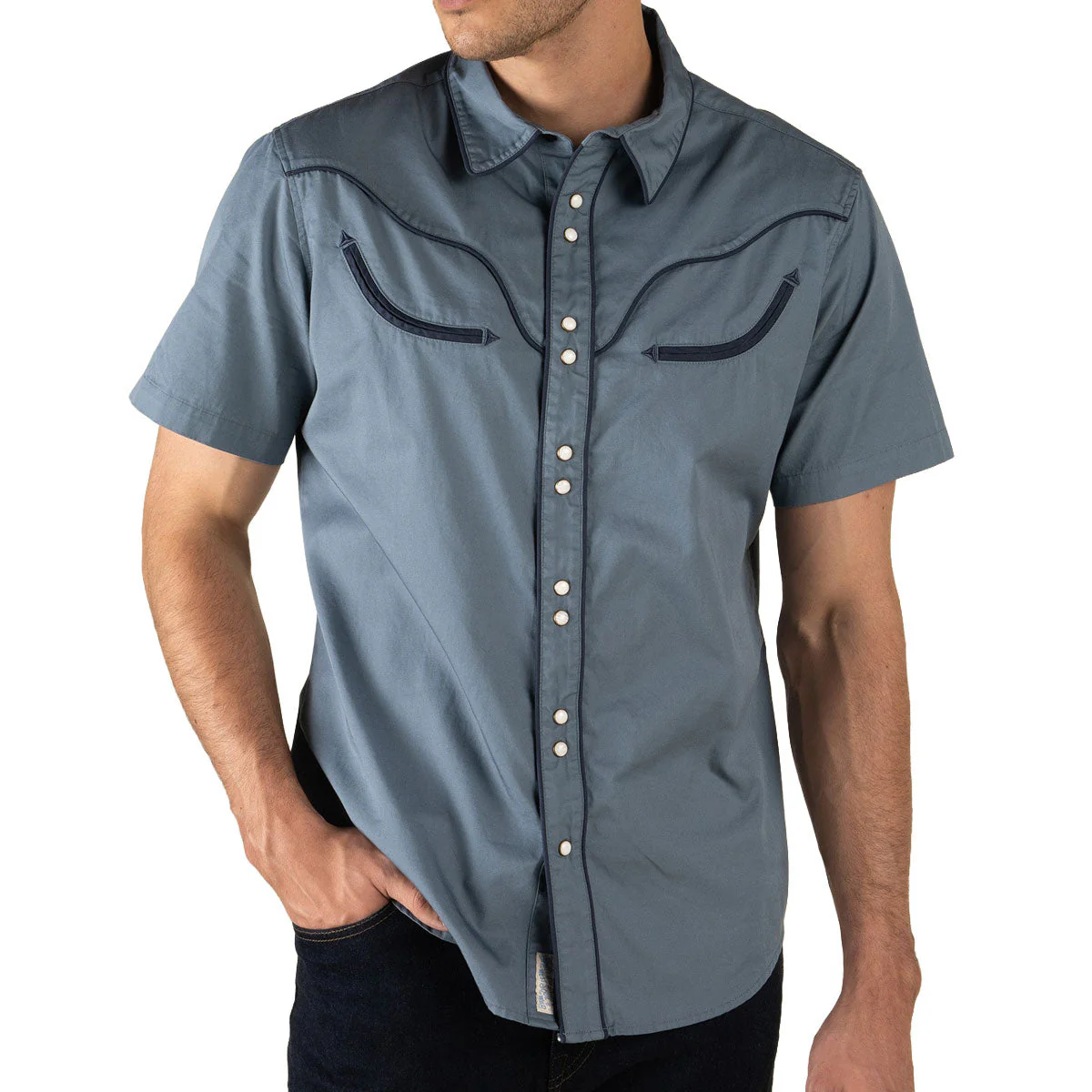 Sendero The Prescott Western Shirt - Faded Navy - Image 2
