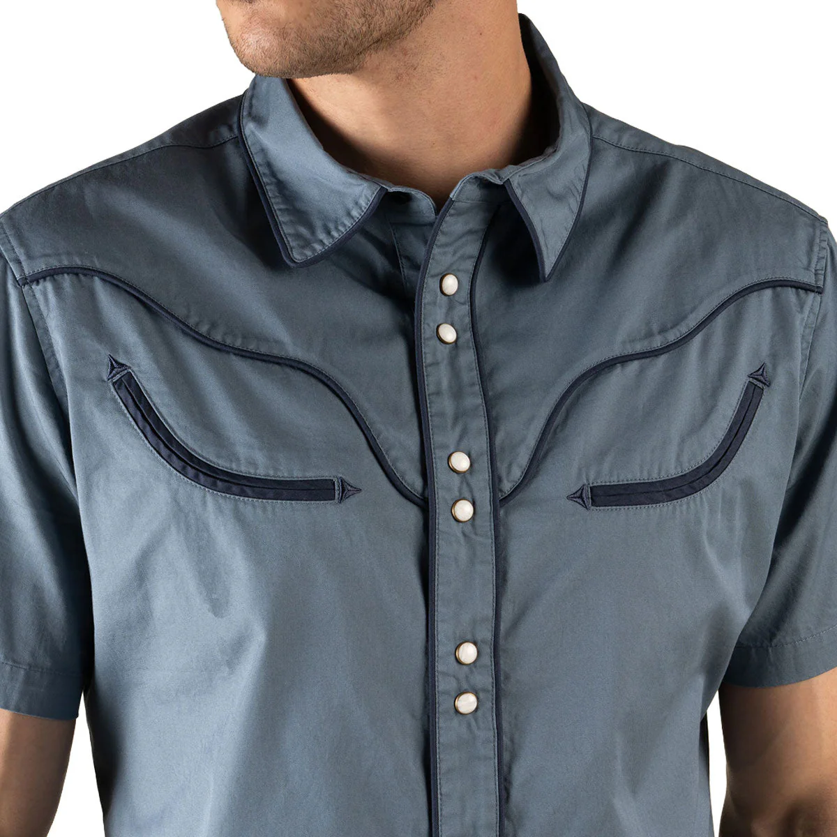 Sendero The Prescott Western Shirt - Faded Navy - Image 3