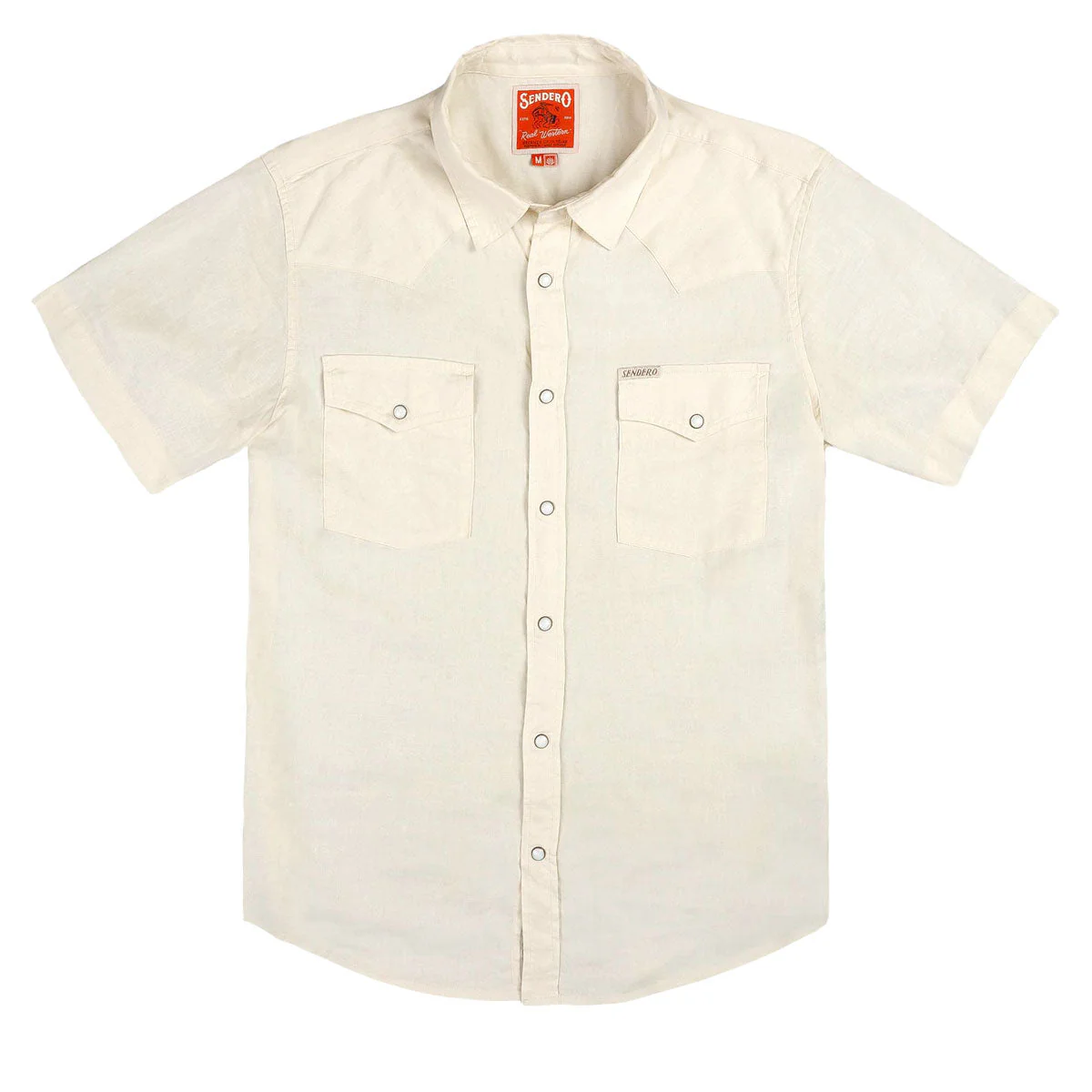 Sendero The Wyatt Pearl Snap Solid Shirt - Antique White