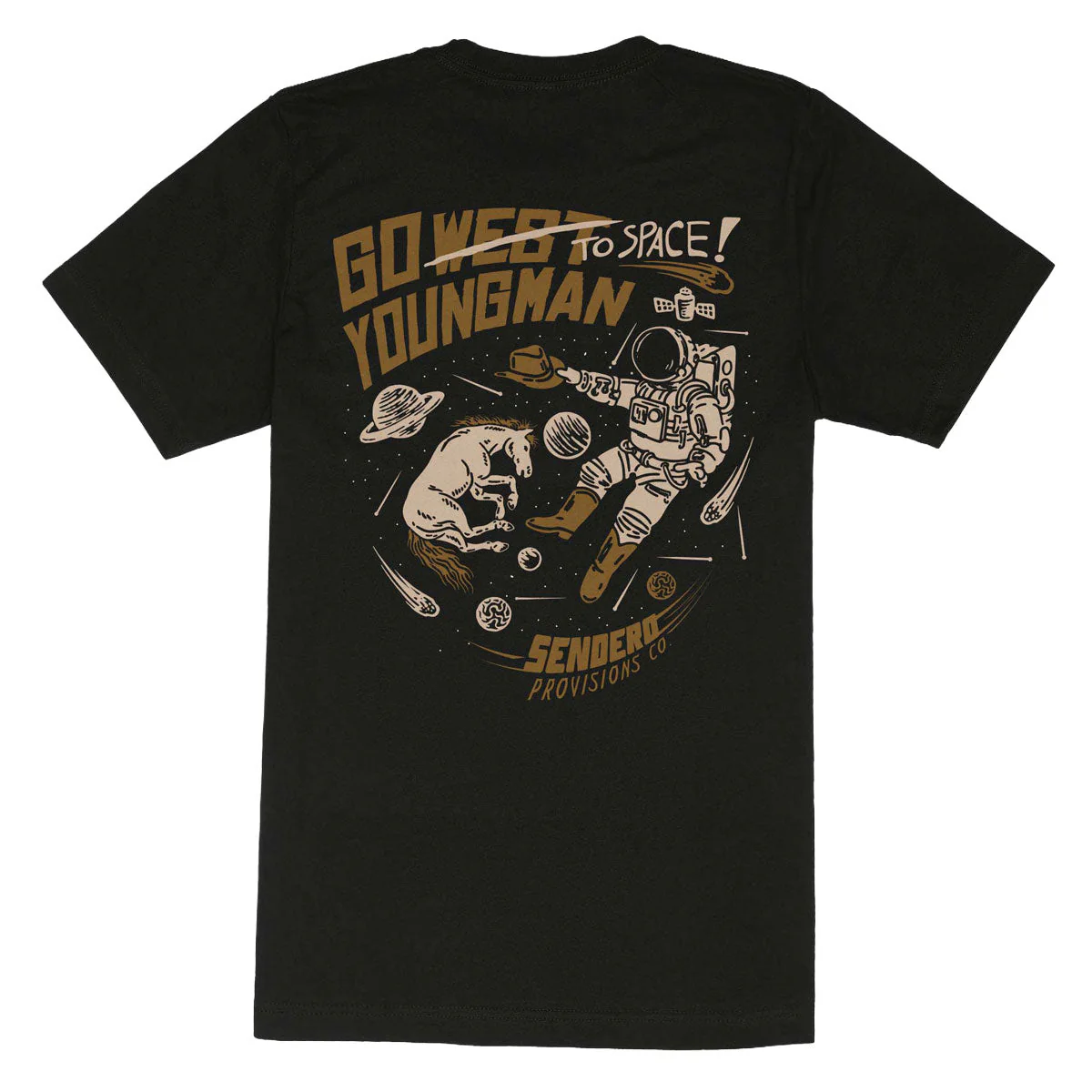 Sendero To Space T-Shirt - Black