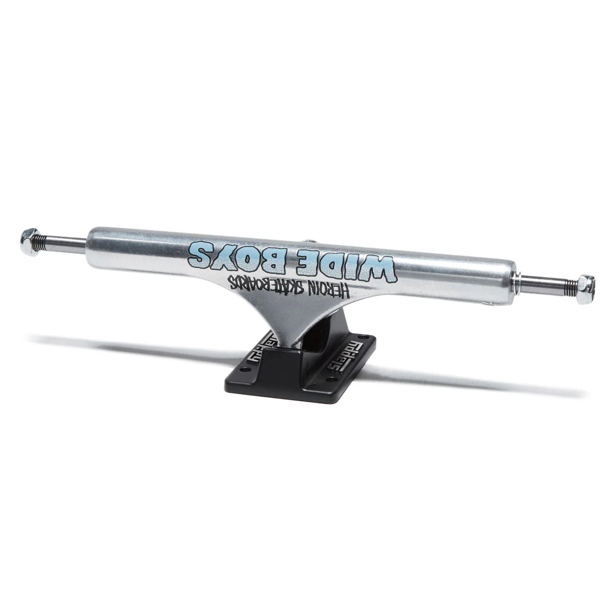 Slappy ST1 Hollow Wide Boy Skateboard Trucks - Polished/Black - 10.50"