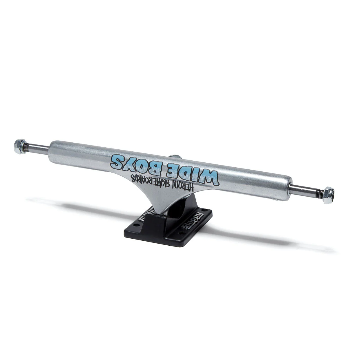 Slappy ST1 Hollow Wide Boy Skateboard Trucks - Polished/Black - 11.00"