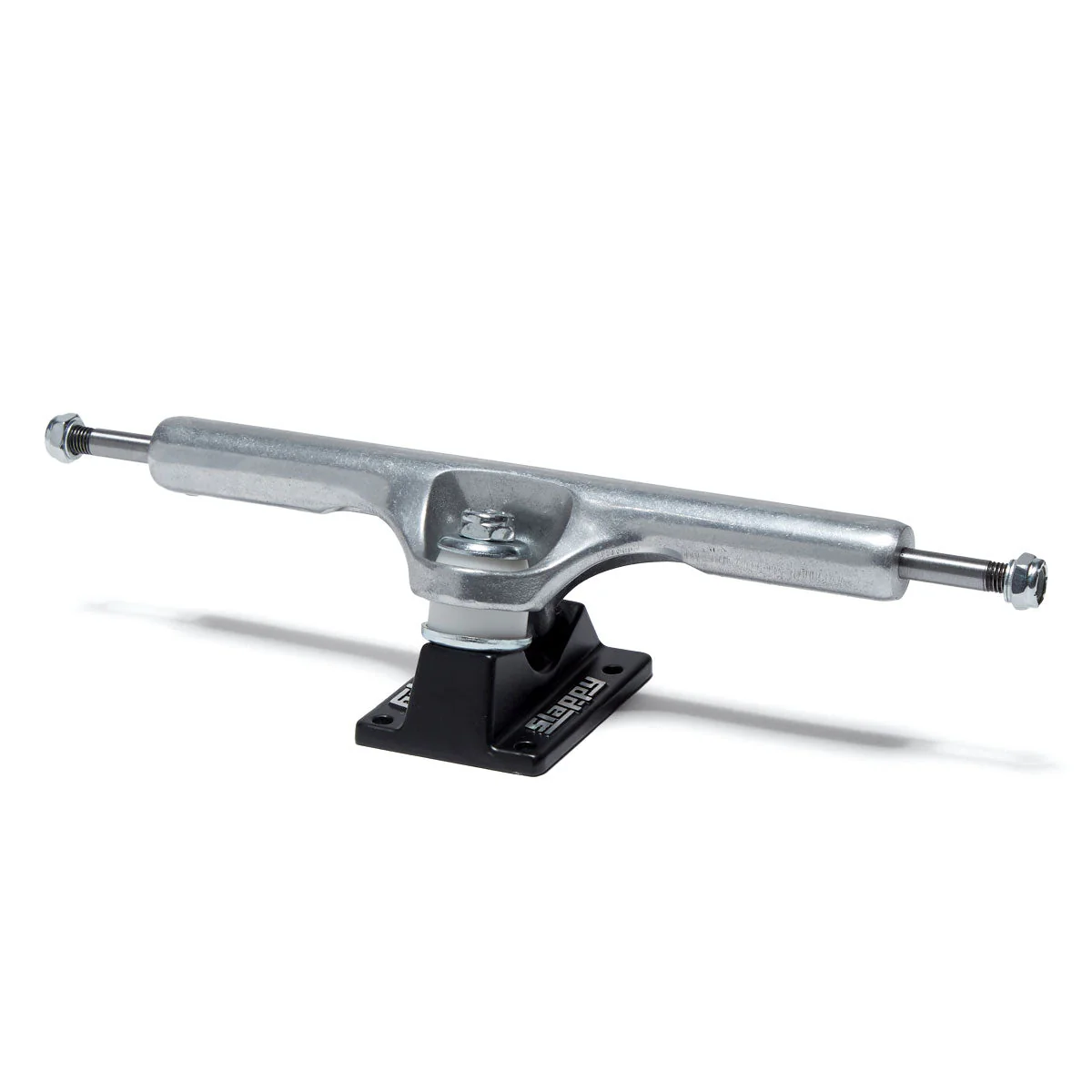 Slappy ST1 Hollow Wide Boy Skateboard Trucks - Polished/Black - 11.00" - Image 2