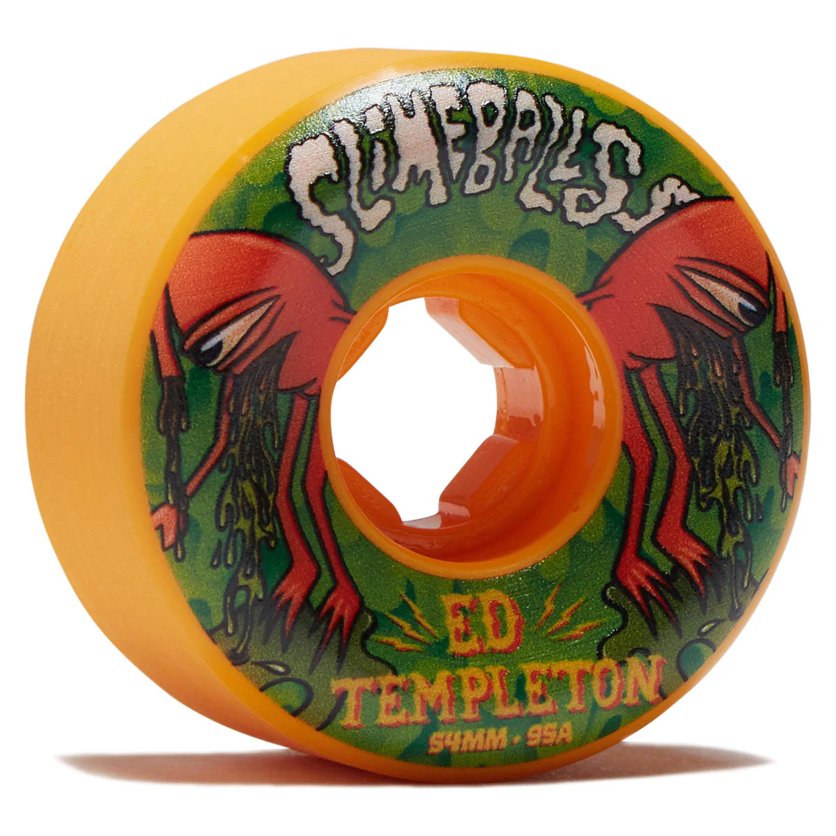 Slime Balls Ed Templeton Vomit Mini Hardline 95a Skateboard Wheels - Orange - 54mm