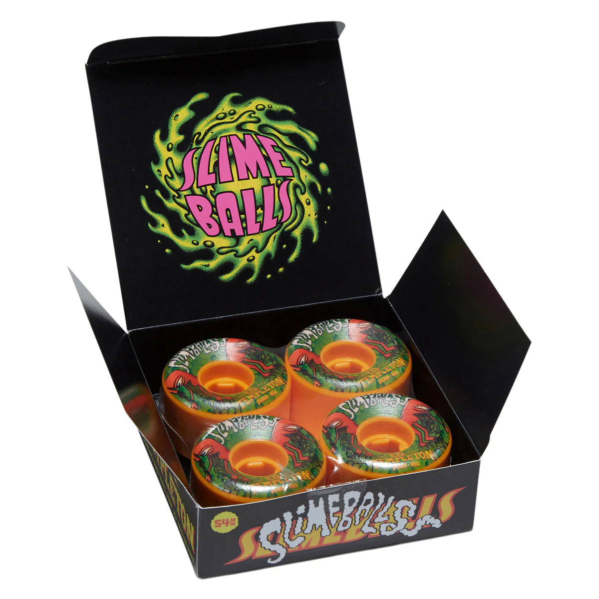 Slime Balls Ed Templeton Vomit Mini Hardline 95a Skateboard Wheels - Orange - 54mm - Image 4