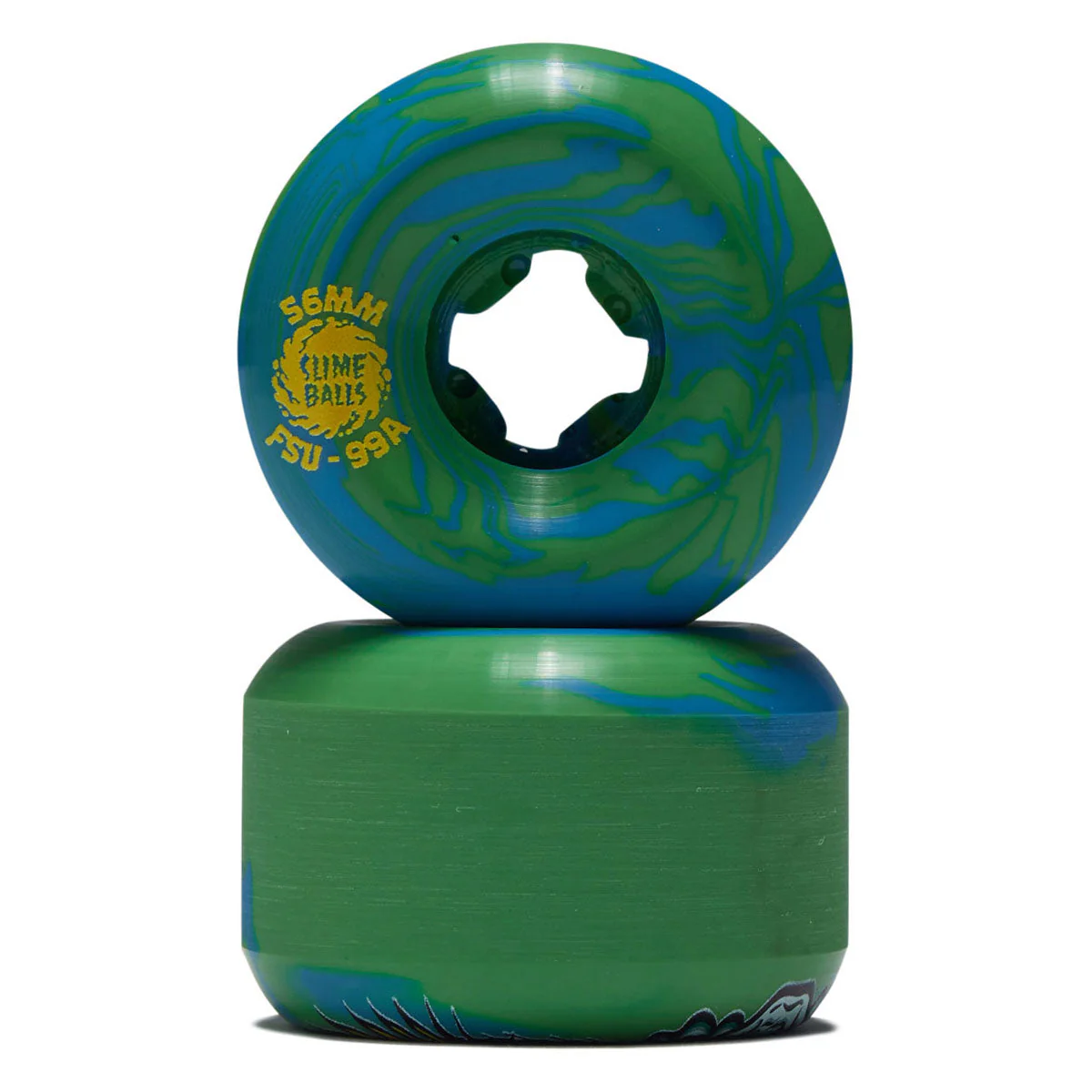 Slime Balls Greyson Fletcher Guest Vomit Mini 99a Skateboard Wheels - Green/Blue Swirl - 56mm