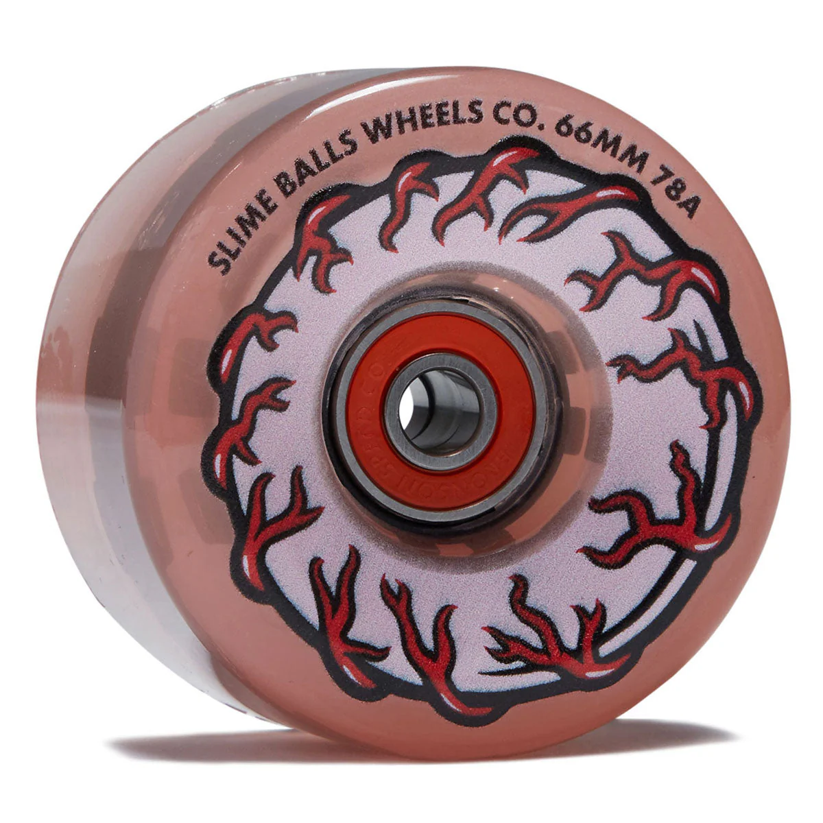 Slime Balls Pink Eyes Light Ups OG Slime 78a Skateboard Wheels - Pink - 66mm