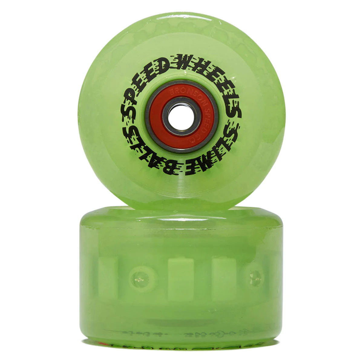 Slime Balls SB Cafe Light Ups OG Slime 78a Skateboard Wheels - Green - 60mm - Image 2