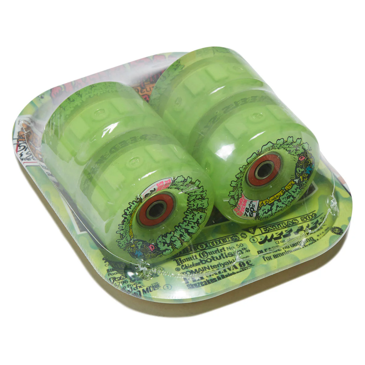 Slime Balls SB Cafe Light Ups OG Slime 78a Skateboard Wheels - Green - 60mm - Image 3