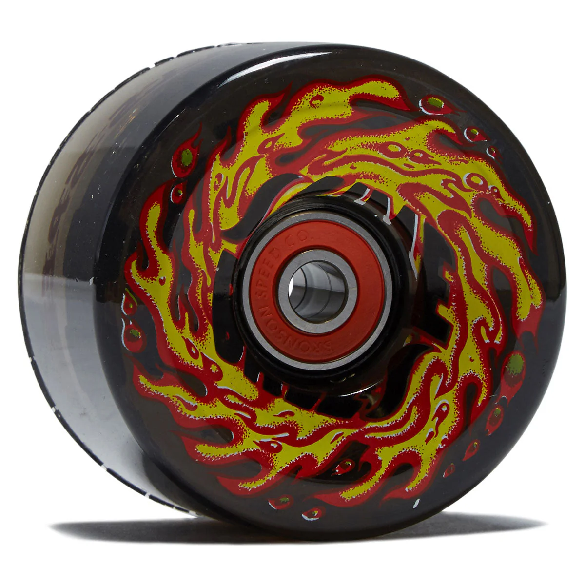 Slime Balls SB Flame Light Ups OG Slime 78a Skateboard Wheels - Black - 66mm