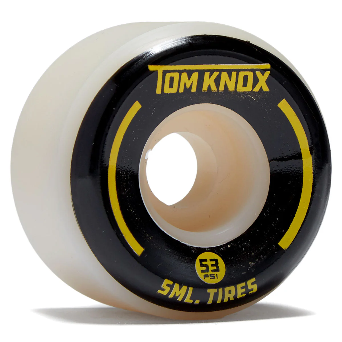 SML Street Tires Tom Knox 99a XL V-Cut Skateboard Wheels - Black Urethane - 53mm