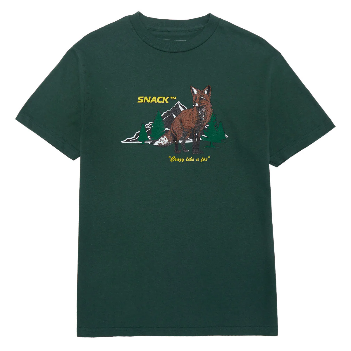 Snack Crazy Like A Fox T-Shirt - Pine