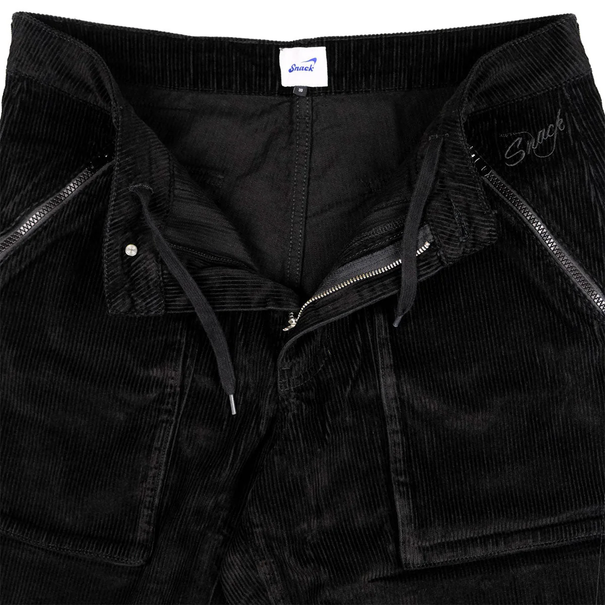 Snack Mic Check Corduroy Pants - Black - Image 3