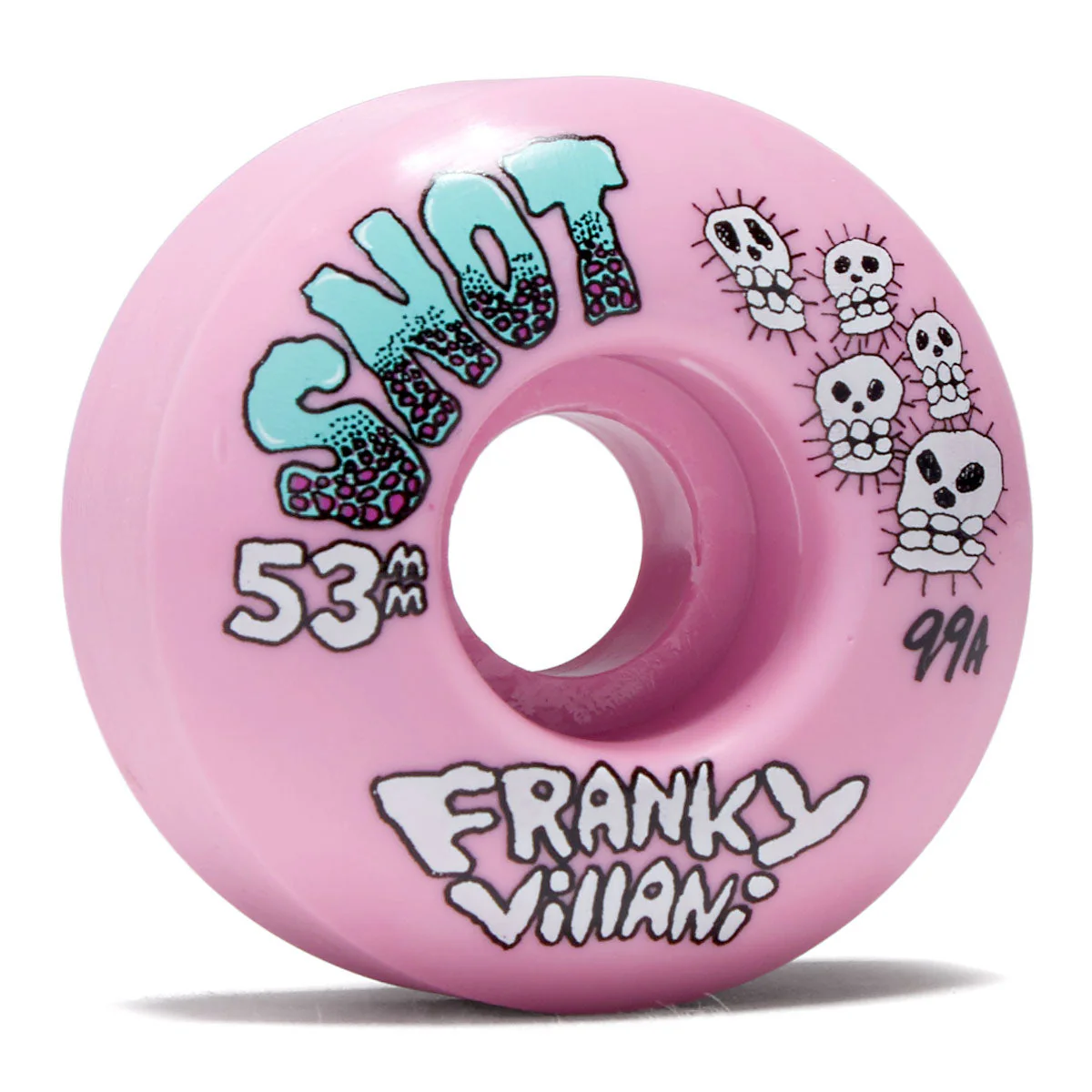 Snot Franky Villani Skulls 99a Skateboard Wheels - Pink - 53mm