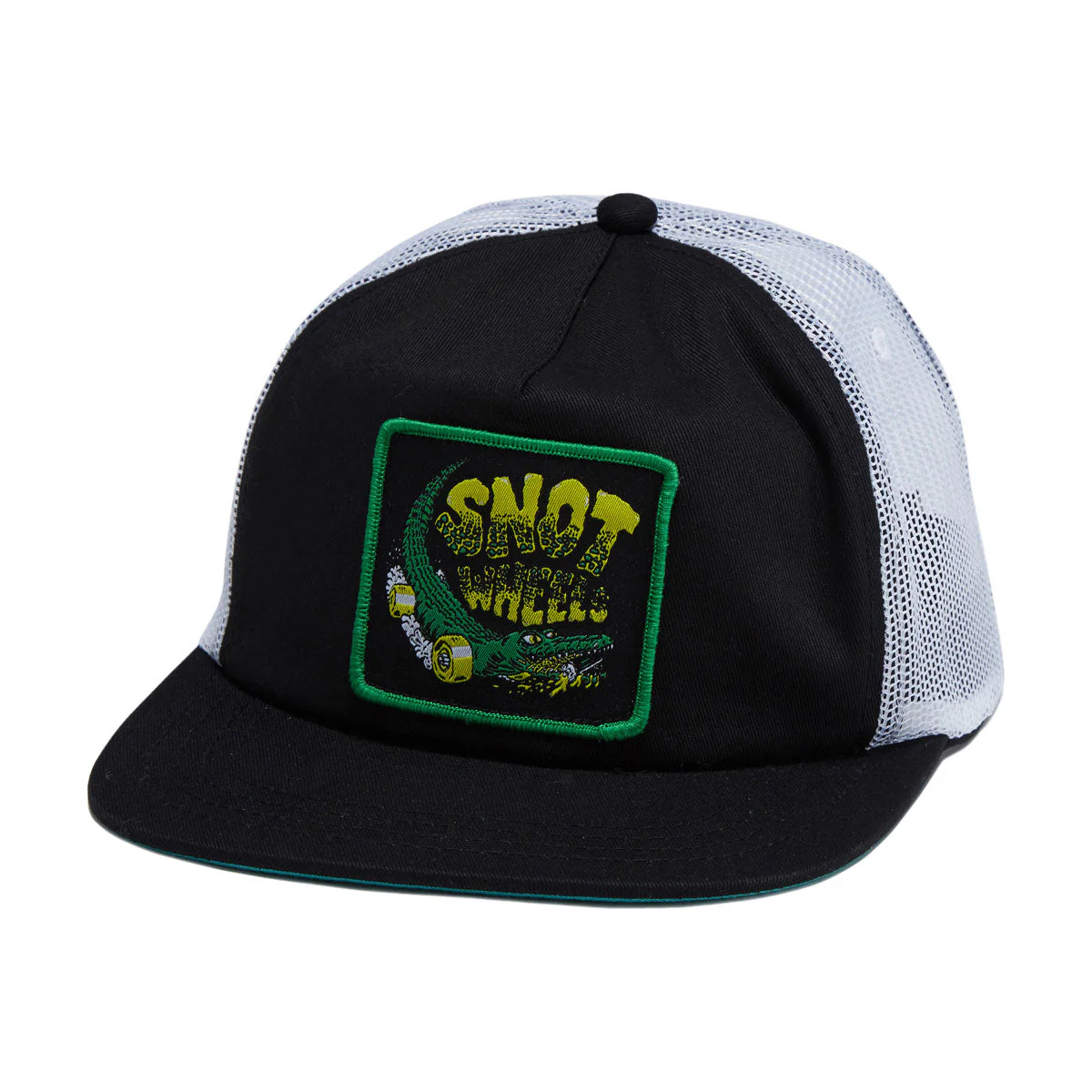 Snot Gator Patch Trucker Hat - Black/White