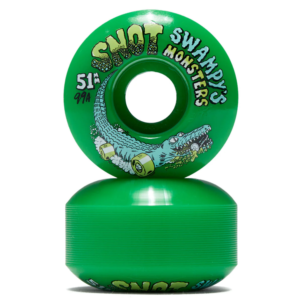 Snot Swampy's Monsters 99a Skateboard Wheels - Green - 51mm - Image 2