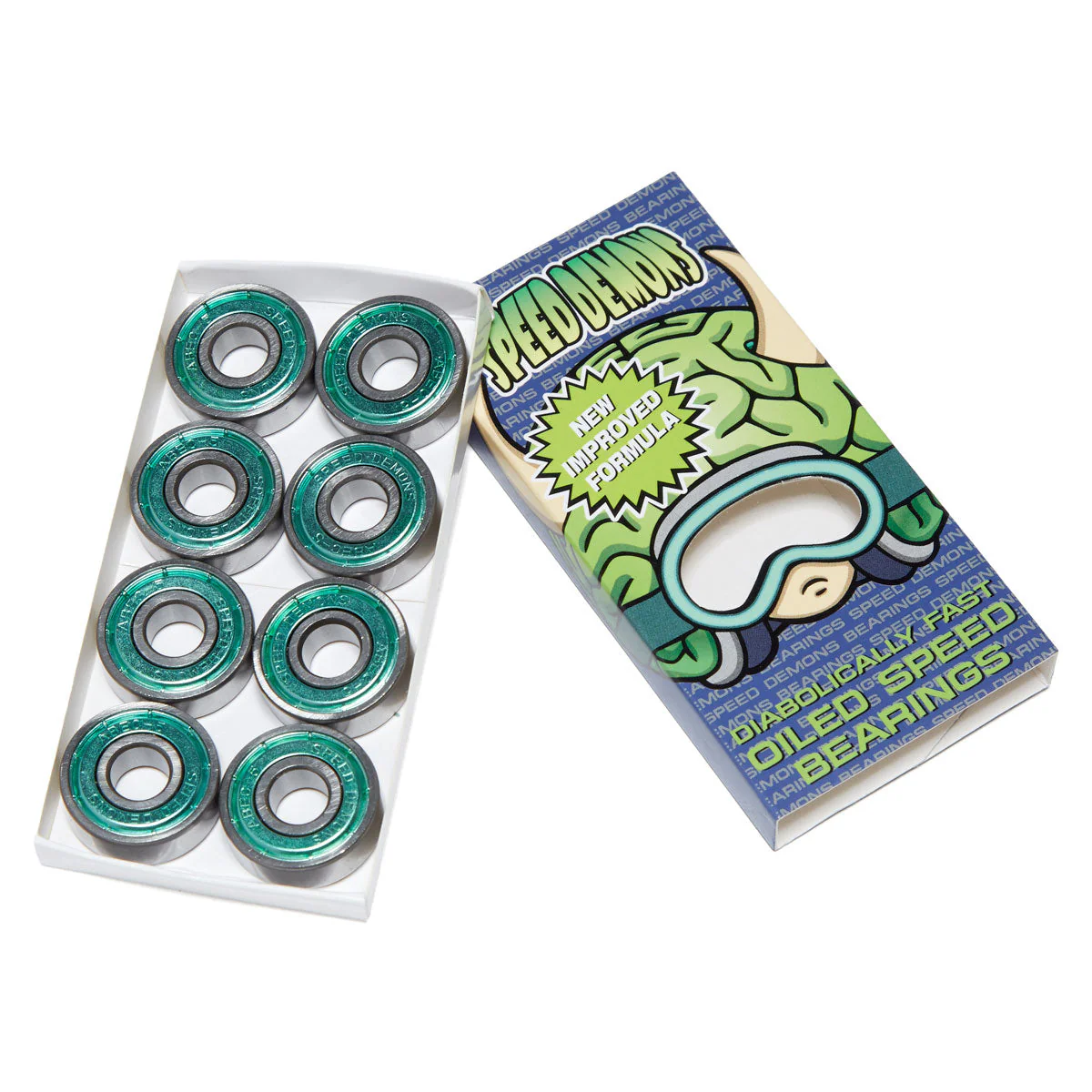 Speed Demons Brainiac Abec 5 Bearings - Green - Image 2