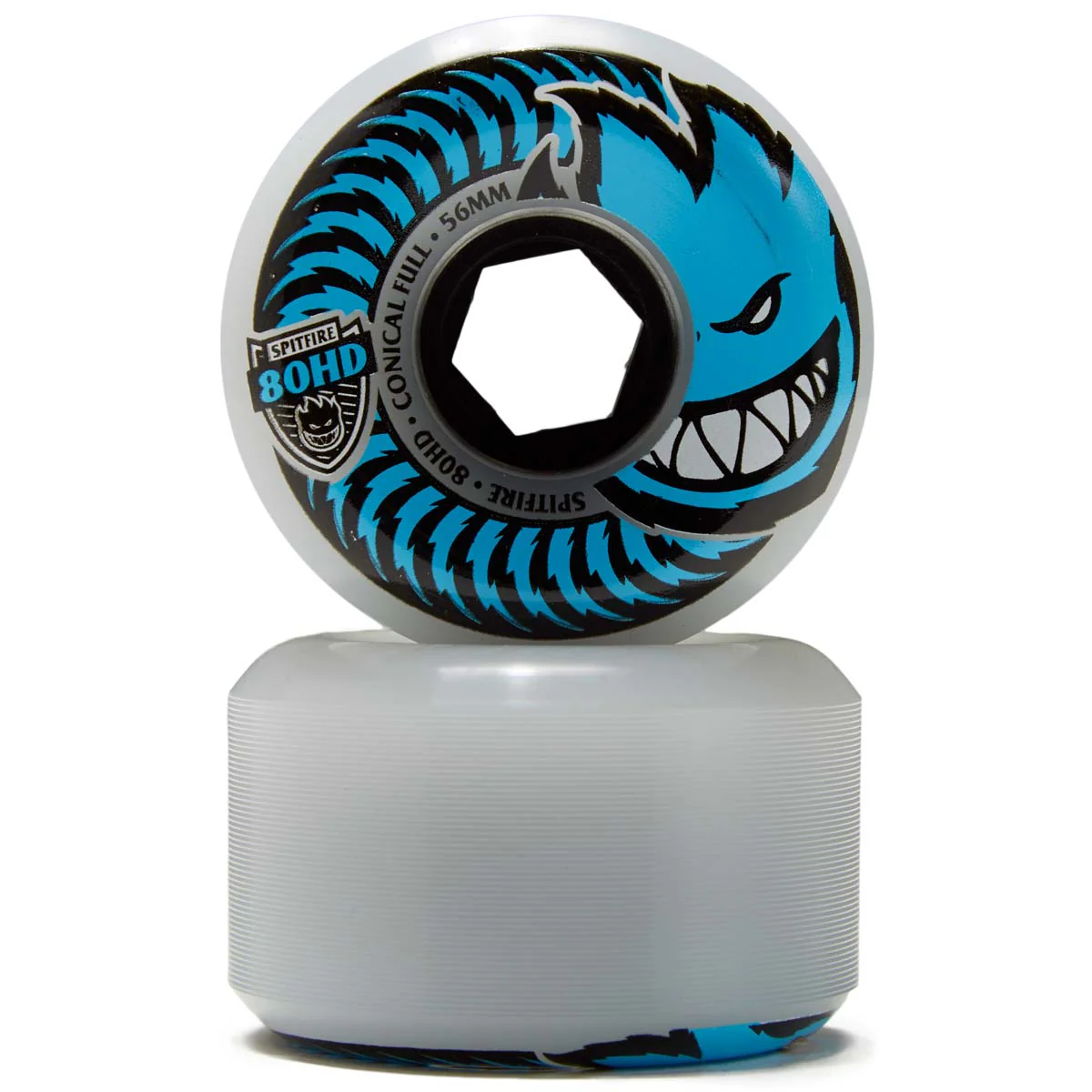 Spitfire 80hd Conical Full Skateboard Wheels - Clear - 56mm - Image 2