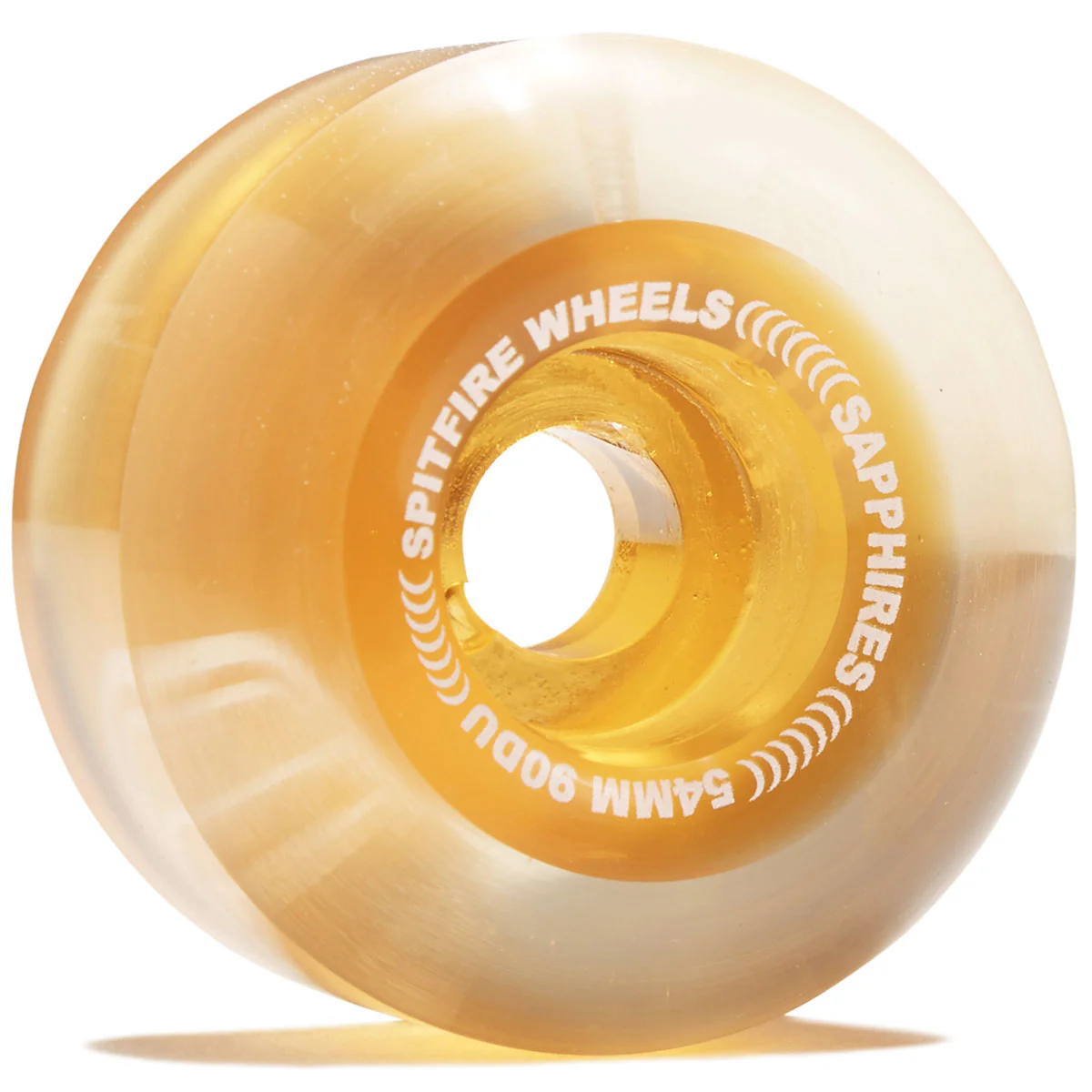 Spitfire 90d Sapphires Skateboard Wheels - Clear Orange - 54mm