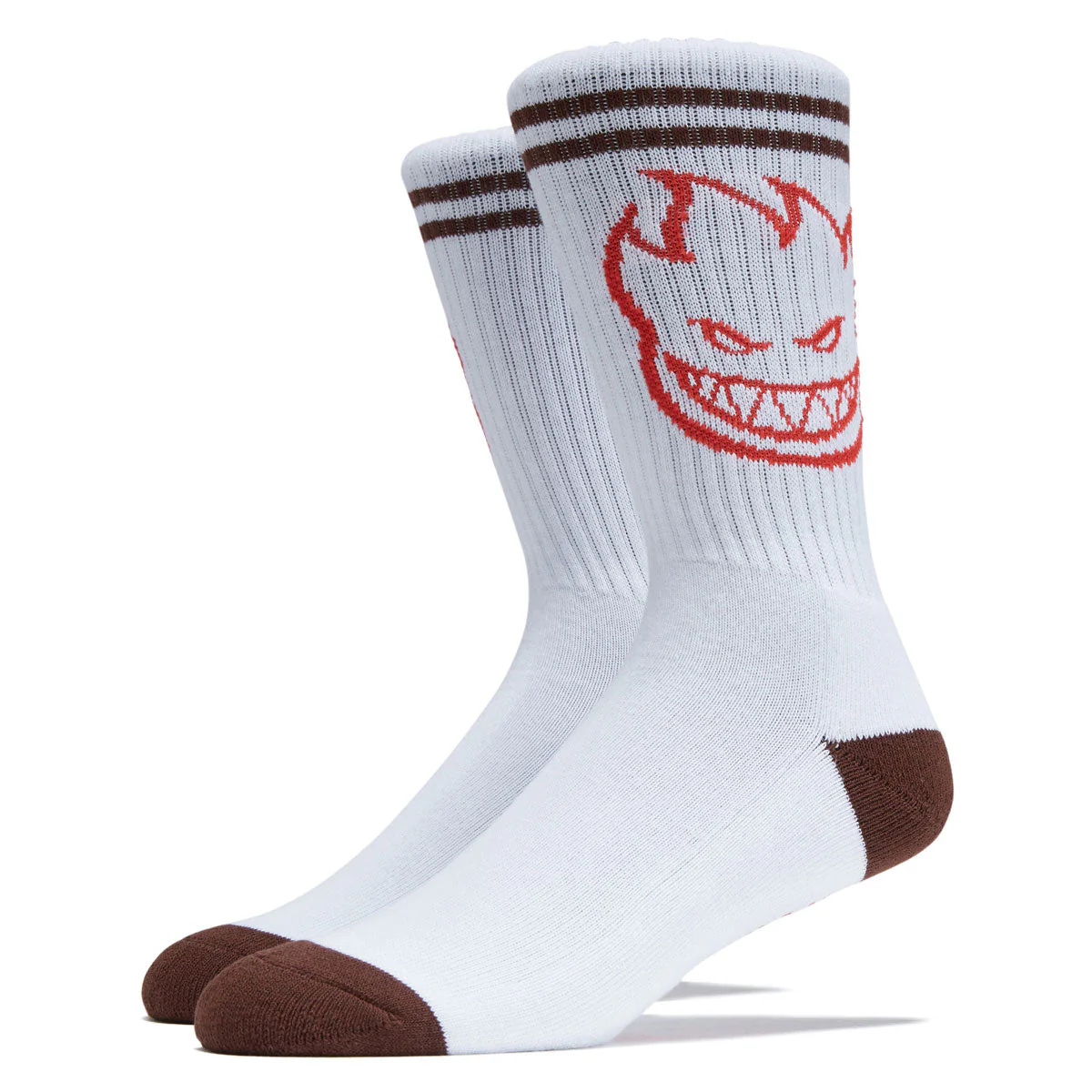 Spitfire Bighead Socks - White/Burgundy/Red