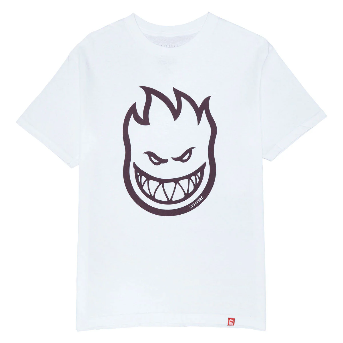 Spitfire Bighead T-Shirt - White/Dark Red