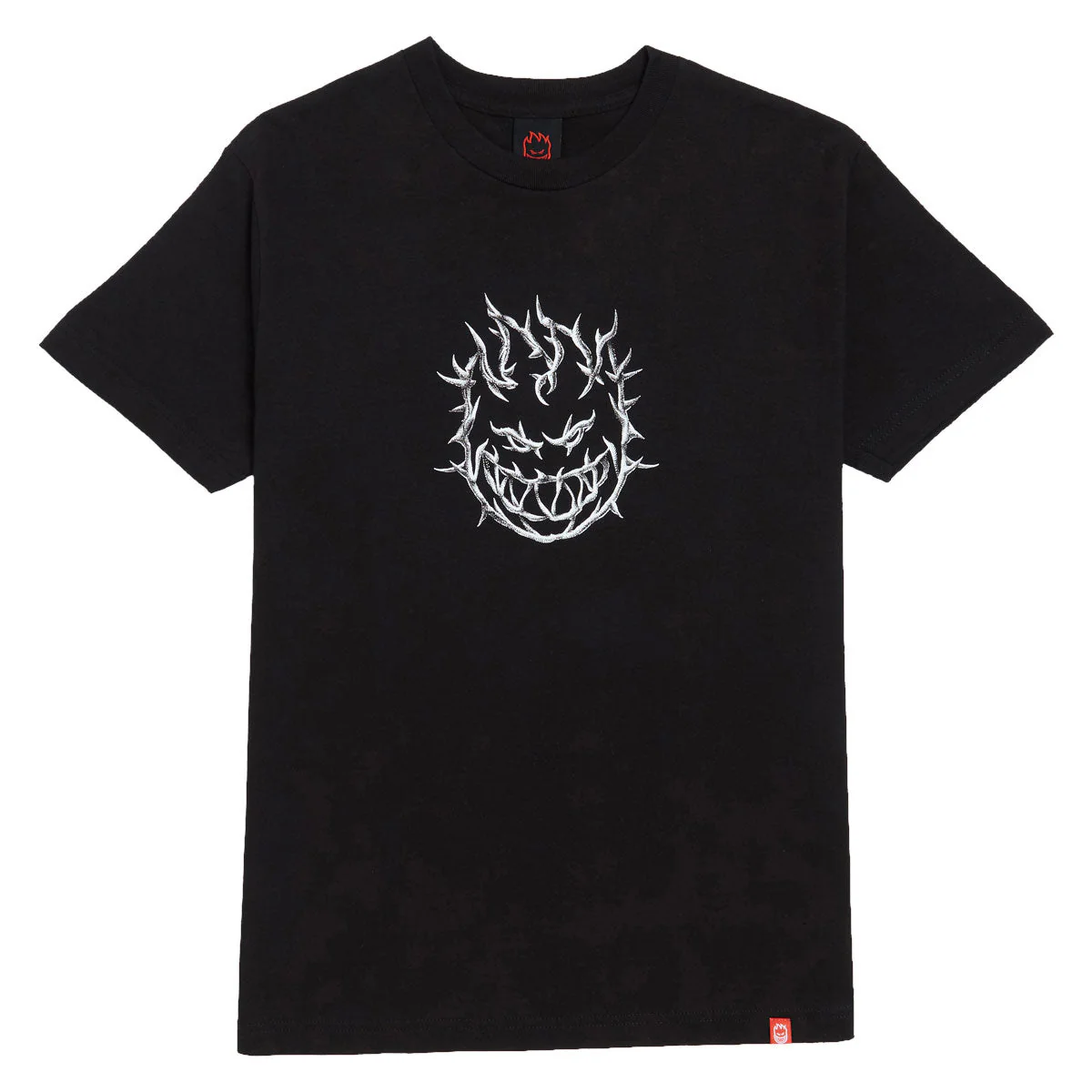Spitfire Bighead Thorn T-Shirt - Black/Tonal Black/Tonal White