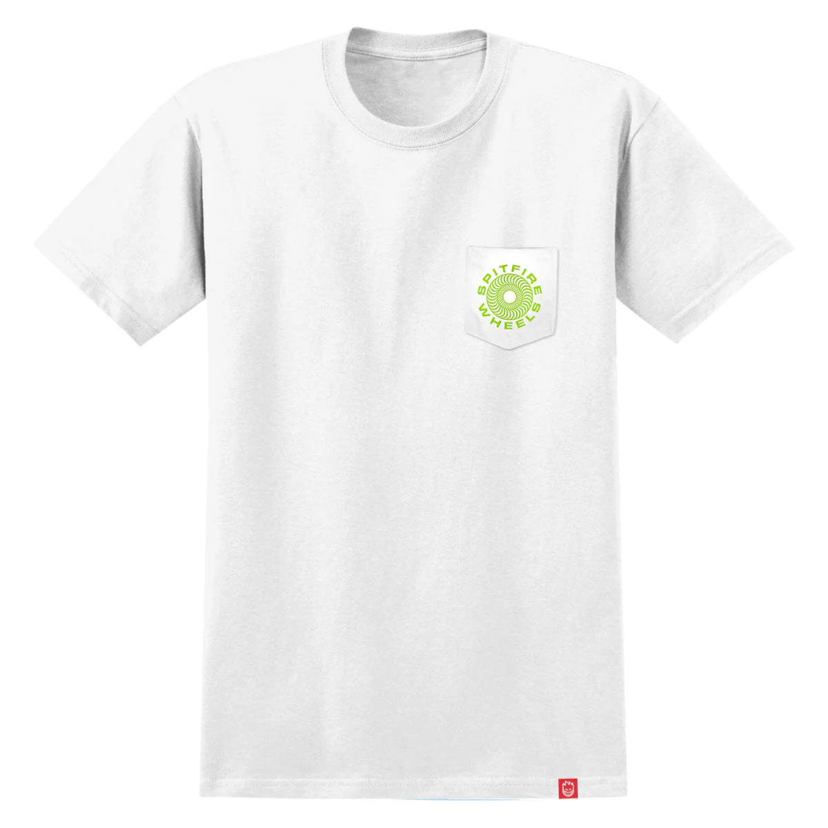 Spitfire Classic '87 Swirl Fill Pocket T-Shirt - White/Green/Black