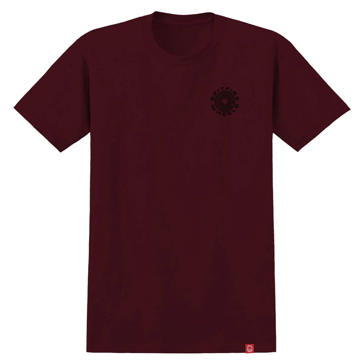 Spitfire Classic '87 Swirl Fill T-Shirt - Burgundy/Black/White - Image 2