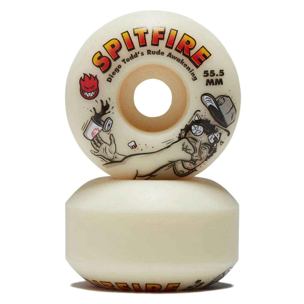 Spitfire F4 99 Diego Rude Awakening Classic Skateboard Wheels - Natural - 56mm - Image 2