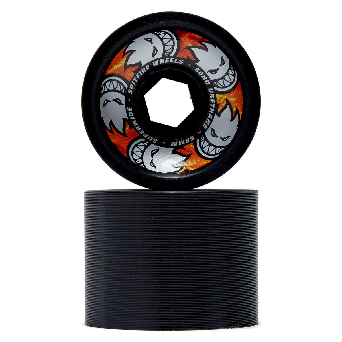 Spitfire Team Multiball 80HD Superwide Skateboard Wheels - Black - 58mm - Image 2