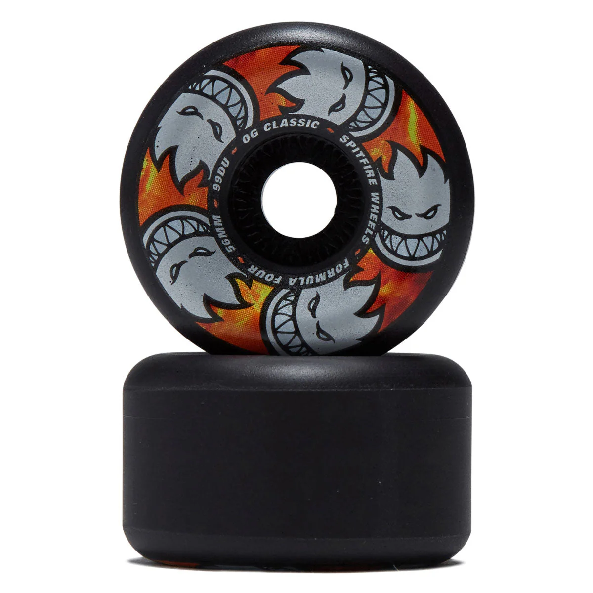 Spitfire Team Multiball F4 99d OG Classic Skateboard Wheels - Black - 56mm - Image 2